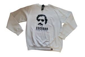DNM Story Pablo Escobar Graphic Crewneck Sweatshirt White 2XL NWT